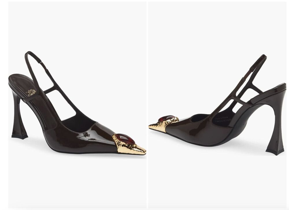 New Jeffrey Campbell Sorcerer Pointed Toe Slingback Pump Women's Size 10 - Picture 1 of 8
